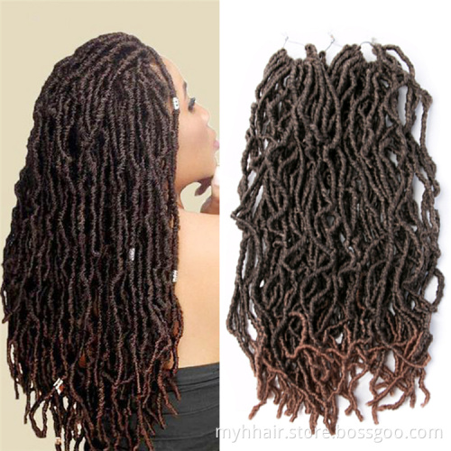 18 inch 20 roots/pack,Afro Locs twist Ombre curly Synthetic Braiding Hair extensions Burgundy Faux Locs Crochet Braid
